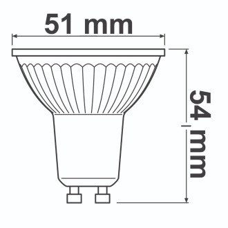 LED žiarovka GU10 3,4W  35W 230lm 3000K Warm 36° CRI97 DIMMABLE OSRAM Parathom