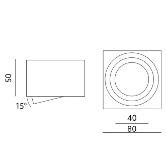 Prisadené svietidlo HALOGEN SPOT OH37S KOBI 50mm