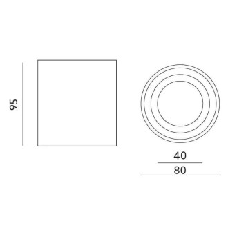 Prisadené svietidlo AQUARIUS ROUND KOBI CHRÓM 95mm IP44