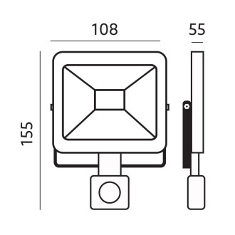 LED reflektor so senzorom pohybu 10W 800LM 6000K IP44 KOBI MHC