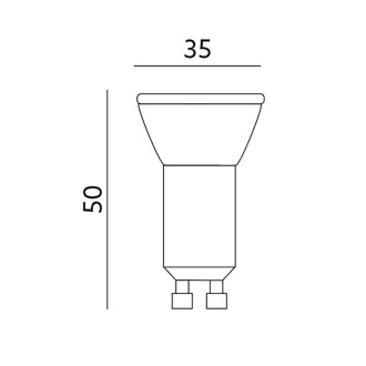 LED žiarovka GU10 4W  30W 320lm 3000K Warm KOBI