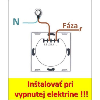 Dotykový sklenený Wi-Fi vypínač White