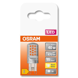 LED žiarovka G9 Capsule 4,2W  40W 470lm 2700K Warm 300° OSRAM STAR