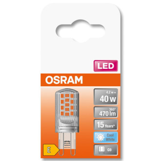 LED žiarovka s päticou G9 4,2W  40W 470lm 4000K Neutrálna 300° OSRAM STAR