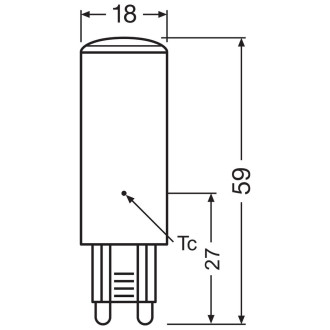 LED G9 CAPSULE 4,4W  40W 470lm 2700K Warm 300° OSRAM STAR stmievateľné