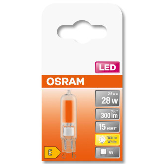 LED COB G9 kapsula 2,6W  30W 320lm 2700K teplá 300° OSRAM STAR