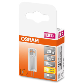 LED žiarovka G4 s päticou 1,8W  20W 200lm 2700K Warm 300° OSRAM Star