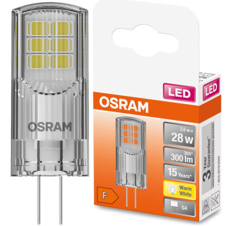 LED žiarovka G4 s päticou 2,6W  30W 300lm 2700K Warm 320° OSRAM Star