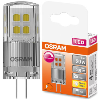 LED žiarovka G4 s päticou 2W  20W 200lm 2700K Warm 320° OSRAM Star stmievateľná