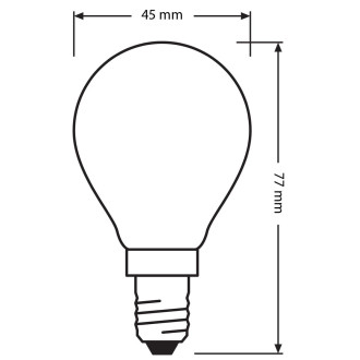 3PAK LED žiarovka E14 P45 5,5W  60W 806lm 2700K Warm 300° Filament OSRAM BASE