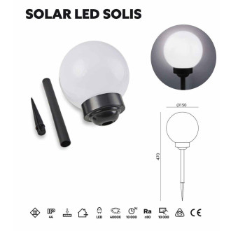 Záhradné solárne svietidlo SOLIS LED 0,24W, 15cm, 4000K