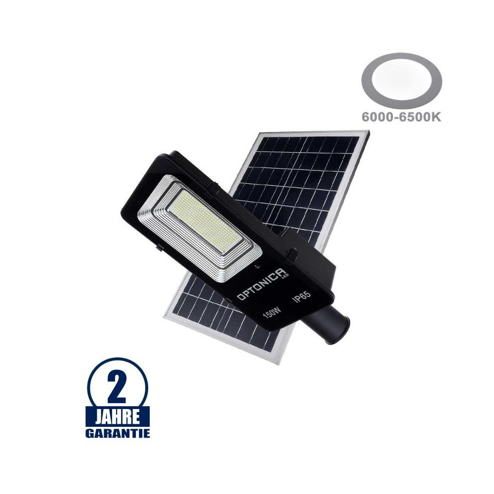 LED Solar Powered Street Light + batéria EQUIV. 40W Studená biela