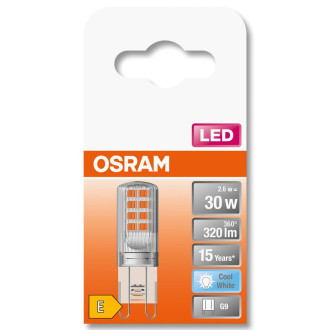 LED žiarovka G9 s päticou 2,6W  30W 320lm 4000K Neutrálna 300° OSRAM STAR