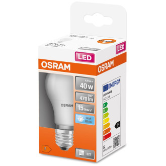 LED žiarovka E27 A60 4,9W  40W 470lm 4000K Neutrálna 200° OSRAM STAR