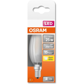 LED žiarovka E14 B35 2,5W  25W 250lm 2700K Warm 300° Filament OSRAM STAR