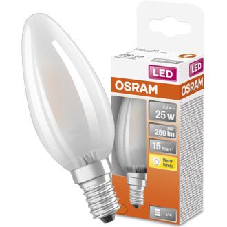 LED žiarovka E14 B35 2,5W  25W 250lm 2700K Warm 300° Filament OSRAM STAR