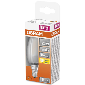 LED žiarovka E14 B35 2,5W  25W 250lm 2700K Warm 300° Filament OSRAM STAR