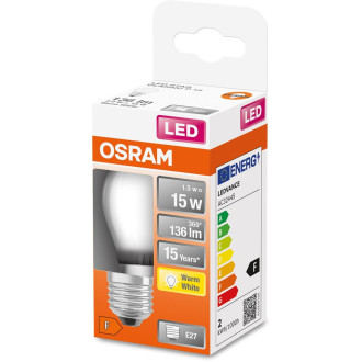 LED žiarovka E27 P45 1,5W  15W 136lm 2700K Warm 300° Filament OSRAM STAR