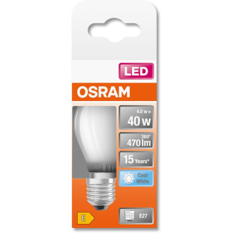 LED žiarovka E27 P45 4W  40W 470lm 4000K Neutrálne 300° vlákno OSRAM STAR