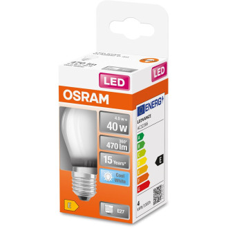 LED žiarovka E27 P45 4W  40W 470lm 4000K Neutrálne 300° vlákno OSRAM STAR