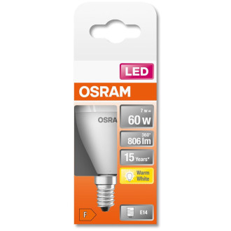 LED žiarovka E14 P45 7W  60W 806lm 2700K Warm 200° OSRAM STAR