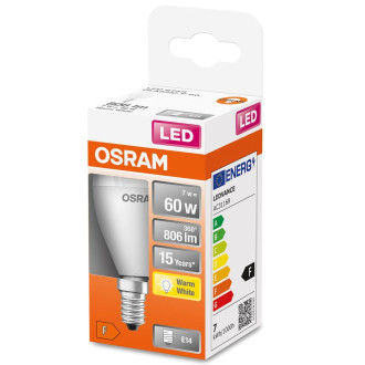 LED žiarovka E14 P45 7W  60W 806lm 2700K Warm 200° OSRAM STAR