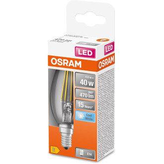 LED žiarovka E14 B35 4W  40W 470lm 4000K Neutrálne 300° vlákno OSRAM STAR