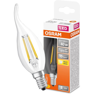 LED žiarovka E14 BA35 4W  40W 470lm 2700K Warm 300° Filament OSRAM STAR