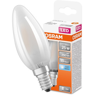 LED žiarovka E14 B35 2,5W  25W 250lm 4000K Neutrálne 300° vlákno OSRAM STAR