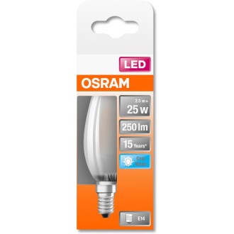 LED žiarovka E14 B35 2,5W  25W 250lm 4000K Neutrálne 300° vlákno OSRAM STAR