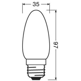 LED žiarovka E27 B35 4W  40W 470lm 2700K Warm 300° Filament OSRAM STAR