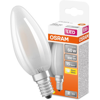 LED žiarovka E14 B35 5,5W  60W 806lm 2700K Warm 300° Filament OSRAM STAR