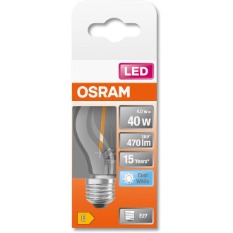 LED žiarovka E27 P45 4W  40W 470lm 4000K Neutrálne 300° vlákno OSRAM STAR