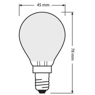 LED žiarovka E14 P45 4W  40W 470lm 4000K Neutrálne 300° vlákno OSRAM STAR