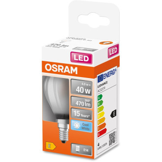 LED žiarovka E14 P45 4W  40W 470lm 4000K Neutrálne 300° vlákno OSRAM STAR