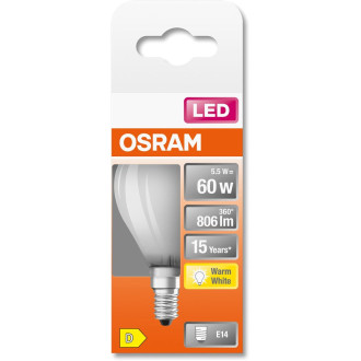 LED žiarovka E14 P45 5,5W  60W 806lm 2700K Warm 300° Filament OSRAM STAR