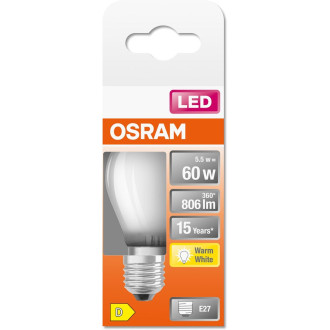 LED žiarovka E27 P45 5,5W  60W 806lm 2700K Warm 300° Filament OSRAM STAR