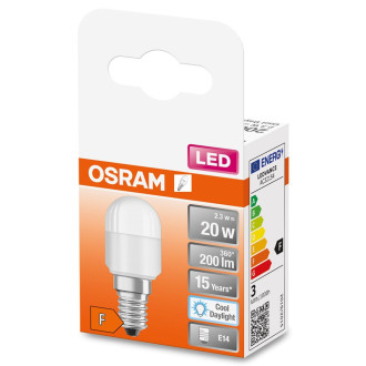 LED žiarovka E14 T26 2,3W  20W 200lm 6500K Cold 160° OSRAM STAR