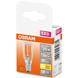 LED žiarovka E14 T26 2,8W  25W 250lm 2700K Warm 320° Filament OSRAM STAR