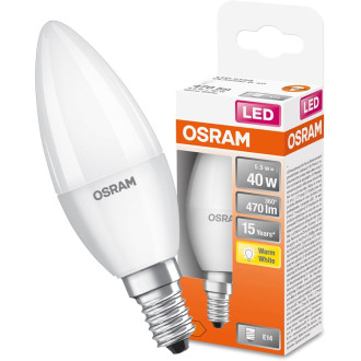 LED žiarovka E14 B35 5,5W  40W 470lm 2700K Warm 220° OSRAM STAR