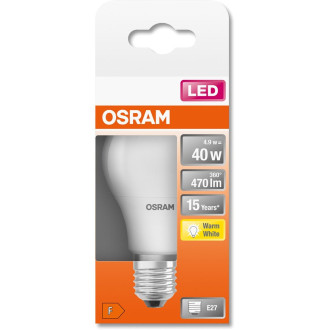 LED žiarovka E27 A60 4,9W  40W 470lm 2700K Warm 200° OSRAM STAR