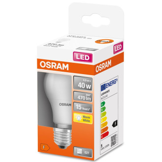 LED žiarovka E27 A60 4,9W  40W 470lm 2700K Warm 200° OSRAM STAR