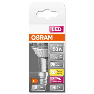 LED žiarovka 4,8W  50W E14 350lm 2700K Stmievateľná Osram Star