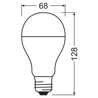 2PAK LED žiarovka E27 A60 19W  150W 2452lm 3000K Warm 200° OSRAM VALUE