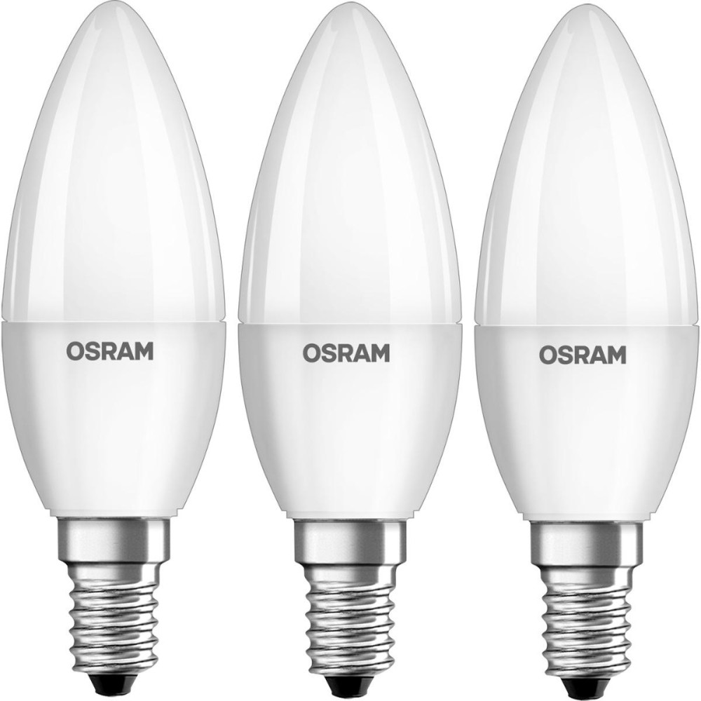 3PAK LED žiarovka E14 B35 4,9W  40W 470lm 3000K Warm 220° OSRAM VALUE