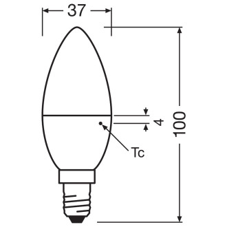 3PAK LED žiarovka E14 B35 4,9W  40W 470lm 3000K Warm 220° OSRAM VALUE