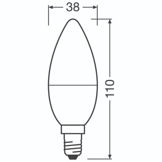 3PAK LED žiarovka E14 B35 7W  60W 806lm 3000K Warm 200° OSRAM VALUE