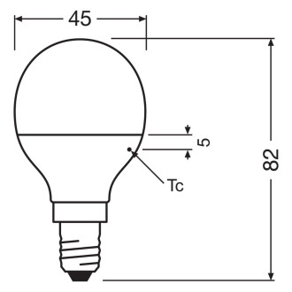 3PAK LED žiarovka E14 P45 4,9W  40W 470lm 3000K Warm 200° OSRAM VALUE