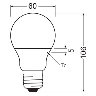 3PAK LED žiarovka E27 A60 8,5W  60W 806lm 3000K Warm 200° OSRAM VALUE