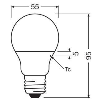 2PAK LED žiarovka E27 A60 4,9W  40W 470lm 2700K Warm 200° OSRAM VALUE